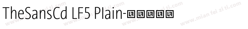 TheSansCd LF5 PIain字体转换